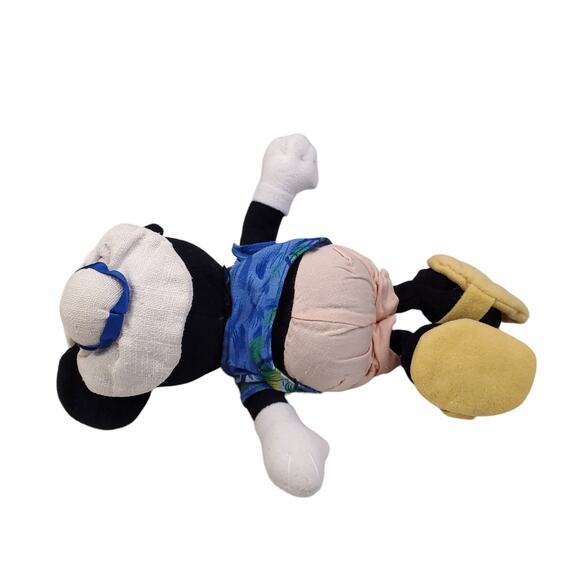 Disney Store Mickey Mouse Tourist Mouse Bean Bag Plush 8" Rare Retired - Picture 7 of 11